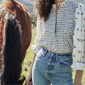 Doen silene top, floral meadow small